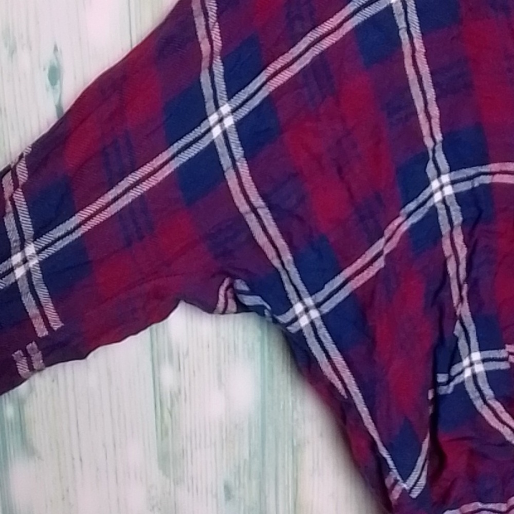 Rails NWOT Plaid Cropped Button Down XS - Picture 3 of 11